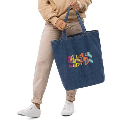 1981 Organic denim tote bag